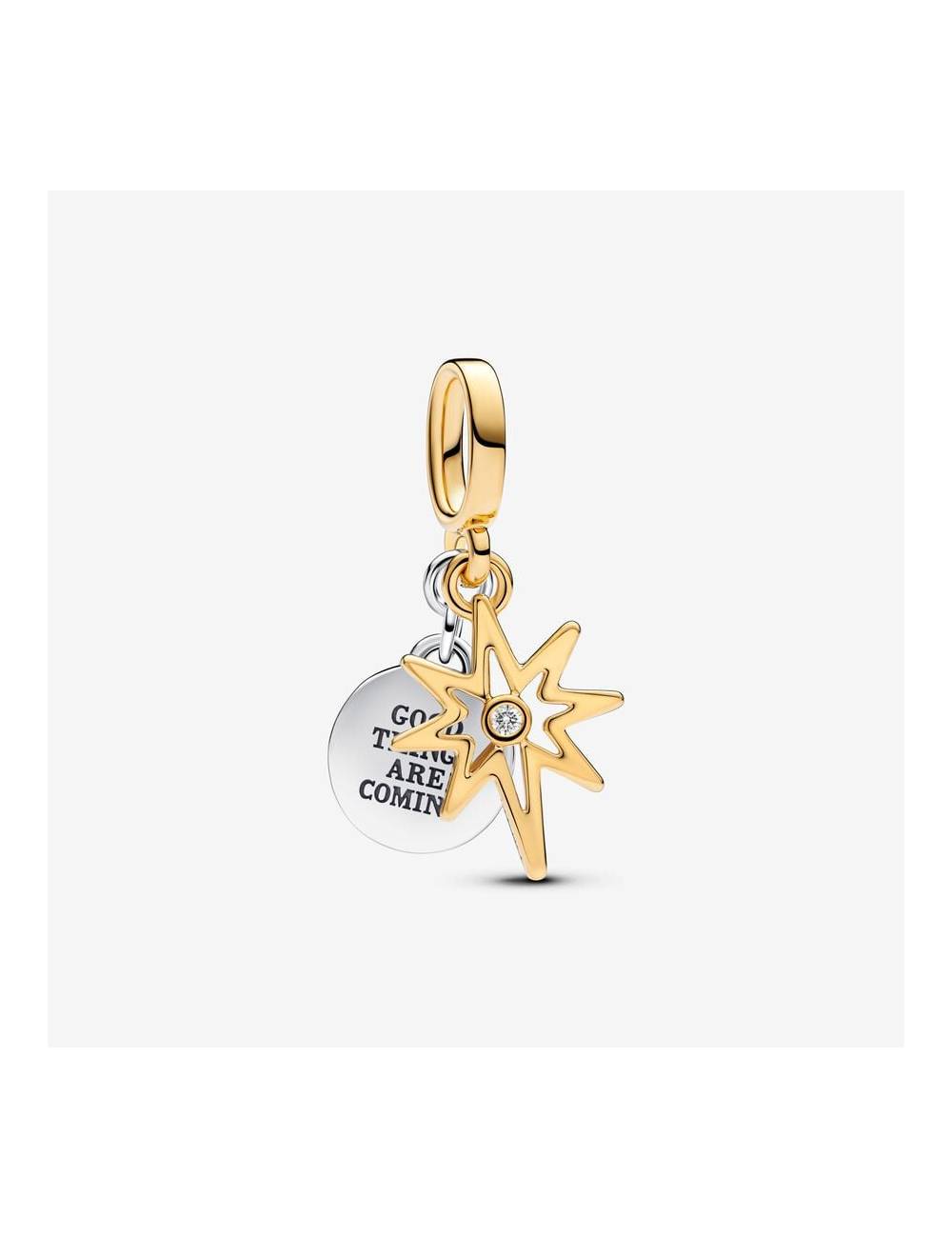 Charm Pendente Stella Polare da Incidere con Diamante