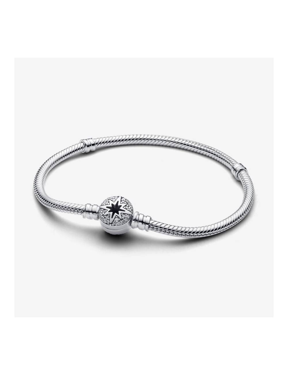 Bracciale Pandora Maglia Snake con Chiusura Stella Polare