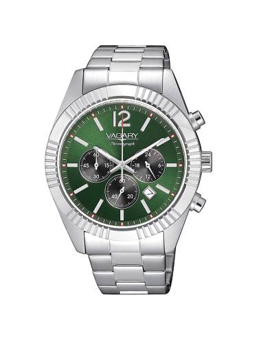 Orologio Vagary Timeless Crono in Acciaio con Quadrante Verde