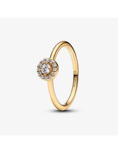 Anello Pandora Punto Luce e Pavè Placcato oro 14 kt