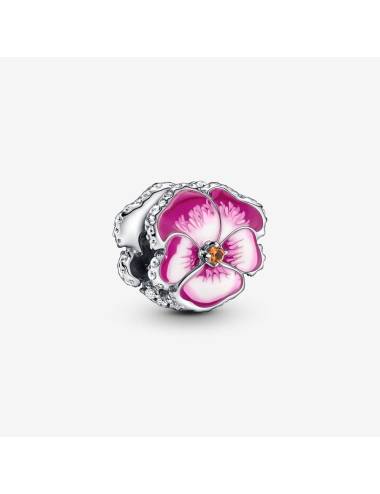 Charm Pandora Viola del pensiero Rosa