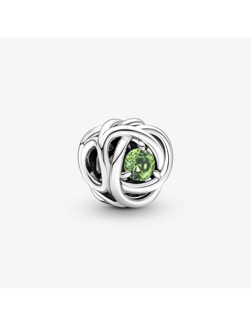 Charm Pandora Cerchio Eterno Verde Agosto