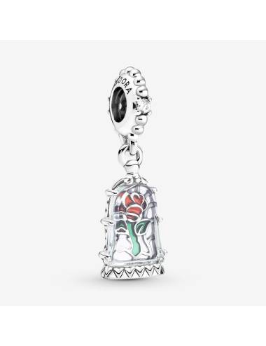 Disney Pandora, La Bella e la Bestia, Charm Pendente Rosa Incantata