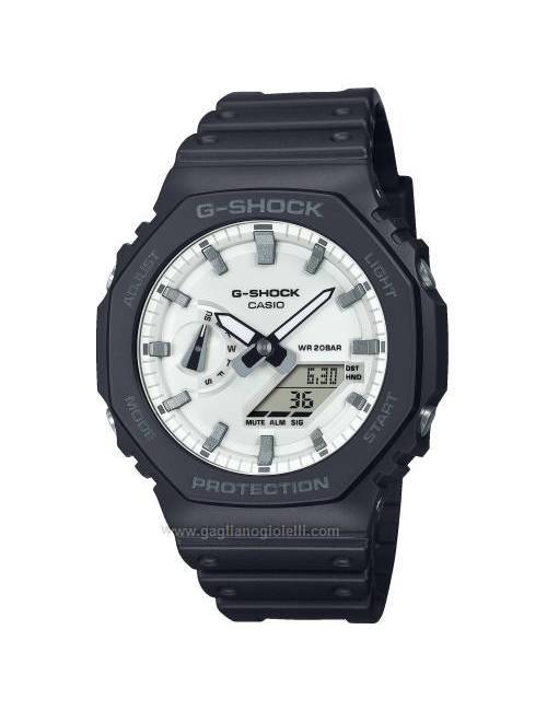 Orologio G-Shock in Resina Nero con Quadrante Bianco