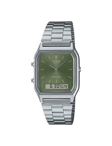 Casio Vintage Analogico Digitale con Quadrante Verde Oliva