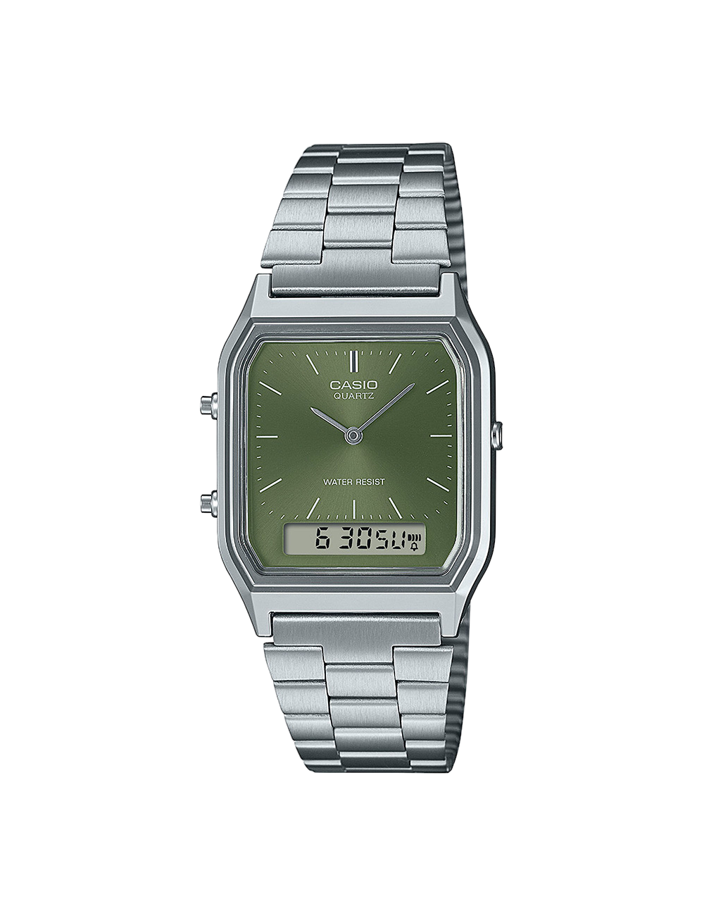 Casio Vintage Analogico Digitale con Quadrante Verde Oliva