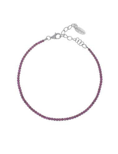 Bracciale Amen Tennis Mania con Zirconi Fucsia