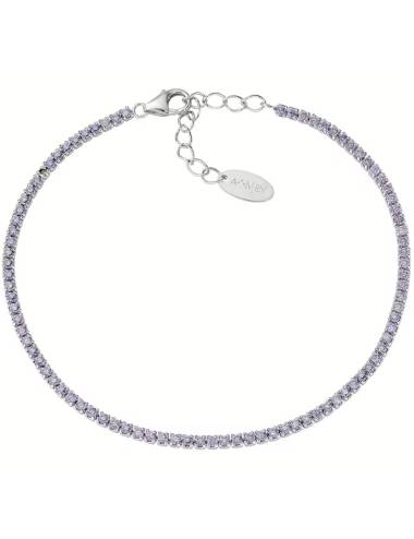 Bracciale Amen Tennis Mania con Zirconi Lilla