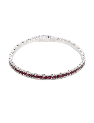 Bracciale Davite&Delucchi Tennis con Rubini e Diamanti