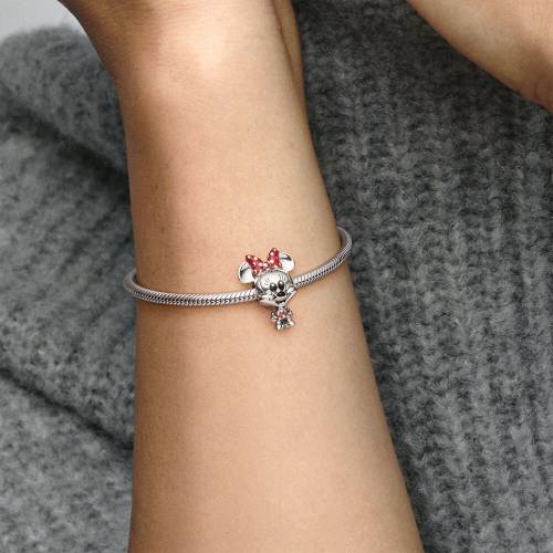 Charm Pandora Disney, Minnie con Vestito e Fiocco a pois