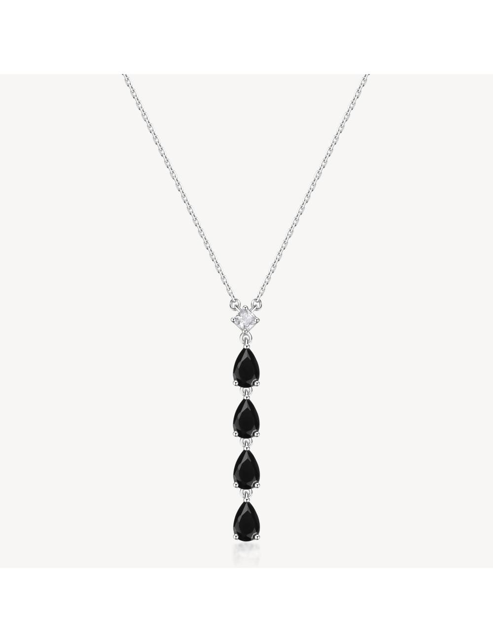 Collana Brosway Fency in argento con zirconi neri