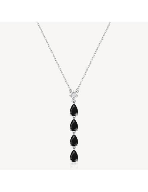 Collana Brosway Fency in argento con zirconi neri