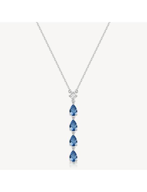 Collana Brosway Fancy con pendente zirconi freedom blue