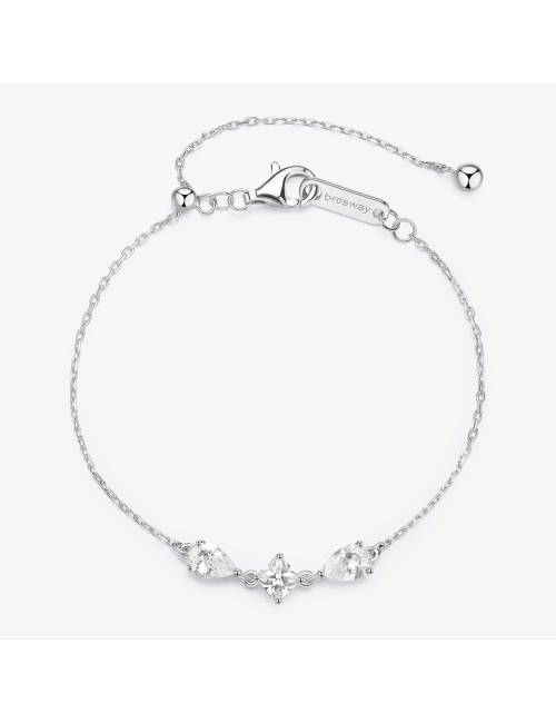 Bracciale Brosway Fancy in argento a goccia con zirconi bianchi