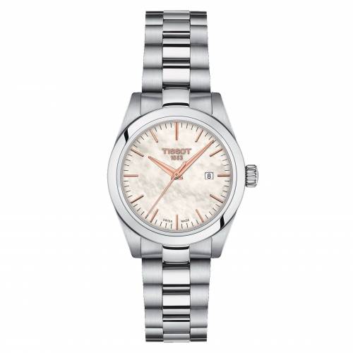 Tissot T-My Lady madreperla con cinturino in pelle e acciaio