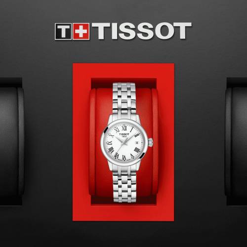 Tissot Classic Dream al quarzo con quadrante bianco e numeri romani