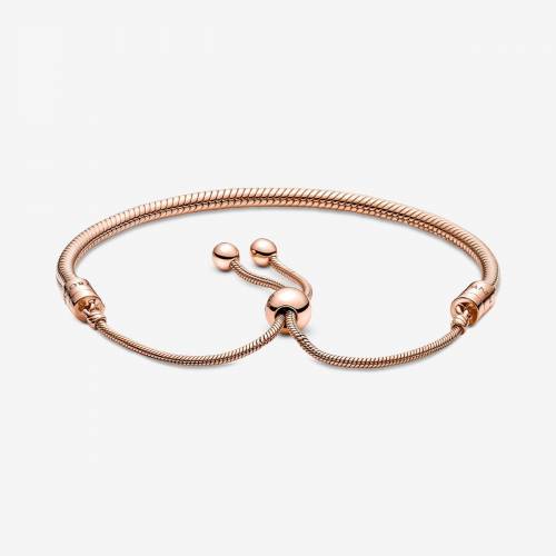 Bracciale Pandora maglia snake con chiusura scorrevole placcato in oro 14k