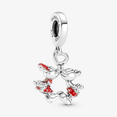 Charm Pandora Disney, Pendente Mickey Mouse e Minnie, Il Bacio