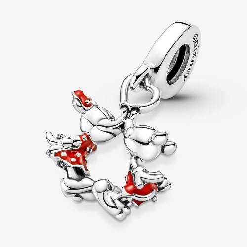 Charm Pandora Disney, Pendente Mickey Mouse e Minnie, Il Bacio