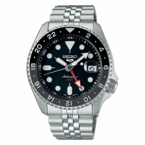 Orologio da uomo Seiko 5 Sports GMT quadrante nero SSK001K1