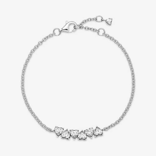 Bracciale Pandora con cuori scintillanti