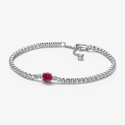 Bracciale Tennis con Pietra Rossa