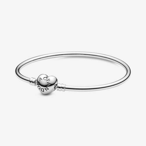 Bracciale Pandora Rigido con Chiusura a Cuore