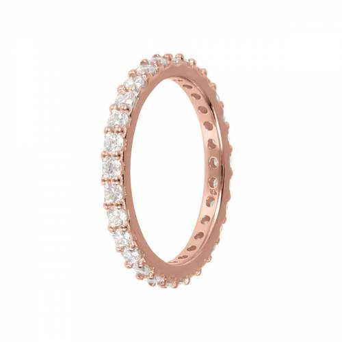 Anello Miss By Bronzallure veretta con pietre bianche luminose