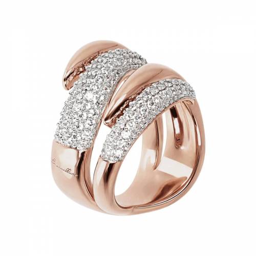 Anello Bronzallure Fiamma Altissima in golden rosè e cubic zirconia