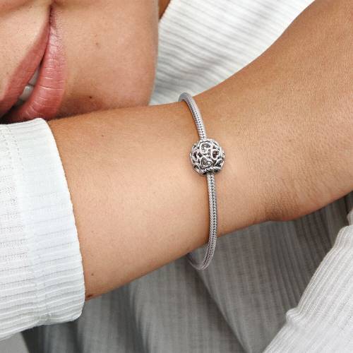 Charm Pandora openwork cuore