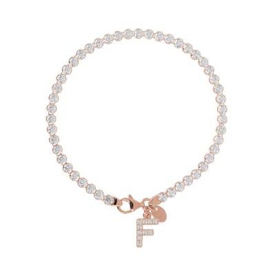 Bracciale Tennis My Bronzallure con Charm Lettera con zirconi