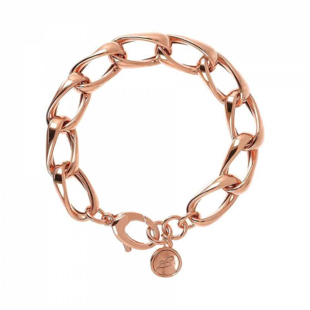 Bracciale Bronzallure Graduato a Maglie Ritorte Lucide in golden rose