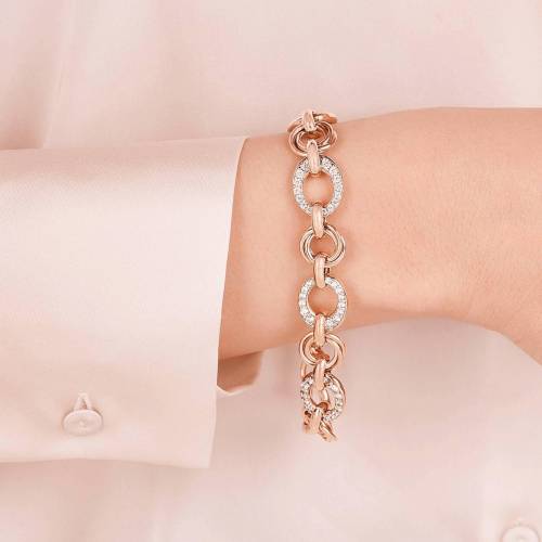 Bracciale Bronzallure a Catena con Pavé Ovale