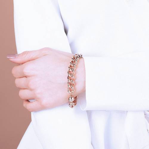 Bracciale Bronzallure a Catena con Chiusura Magnetica in golden rose