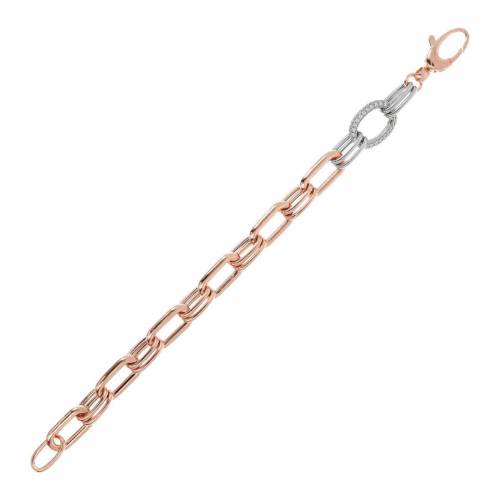 Bracciale Bronzallure con catena rolò e zirconi