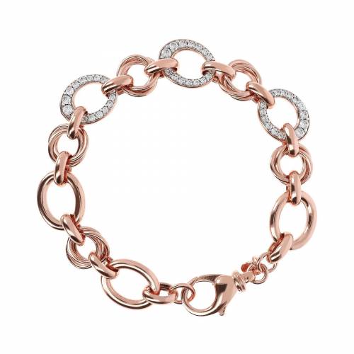 Bracciale Bronzallure a Catena con Pavé Ovale