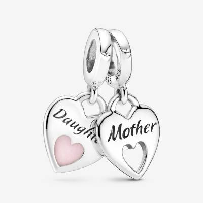 Charm Pandora pendente cuori Mamma e Figlia