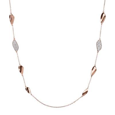 Collana Bronzallure con Foglie a pavé