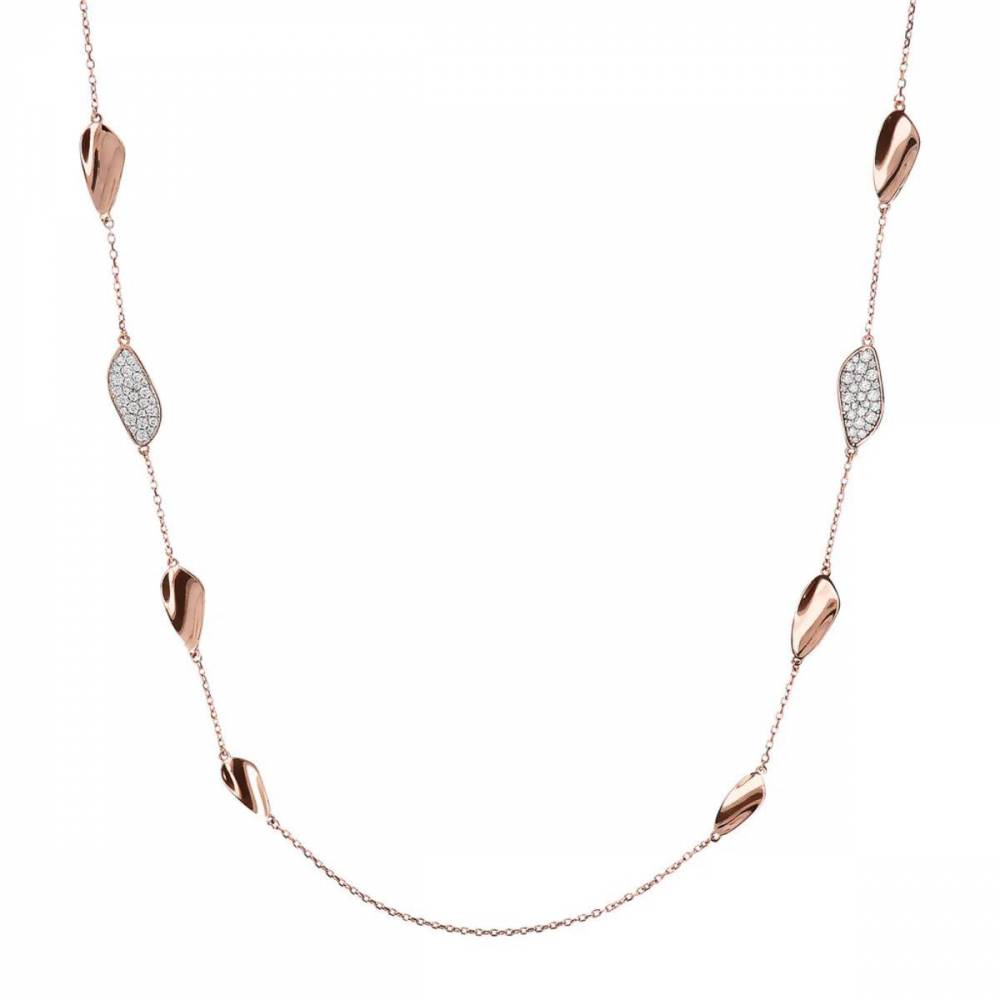 Collana Bronzallure con Foglie a pavé