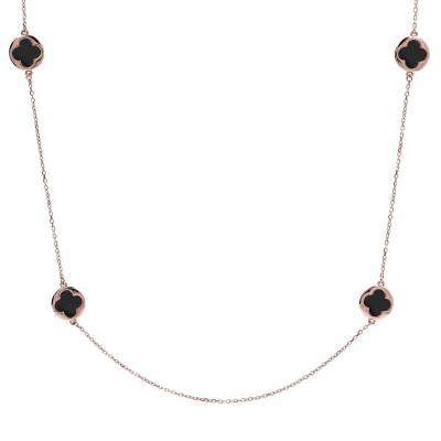 Collana Bronzallure Lunga con Quadrifoglio Piccolo