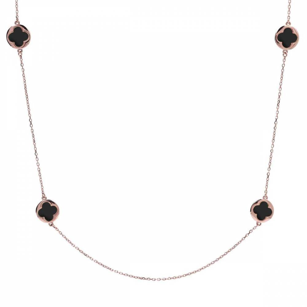 Collana Bronzallure Lunga con Quadrifoglio Piccolo