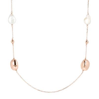 Collana Bronzallure con perle Barocche ed elementi lucidi