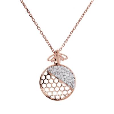 Collana Bronzallure con Ape Alveare e Pavé