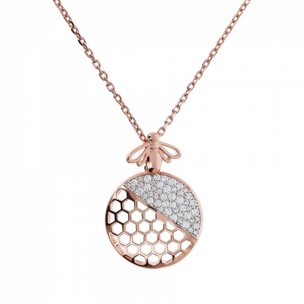 Collana Bronzallure con Ape Alveare e Pavé