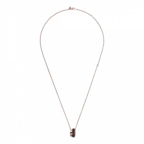 Collana Anello Bronzallure con Pavé di Zirconi Neri