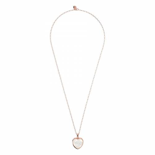 Collana Bronzallure Lunga con Ciondolo Cuore in Pietra