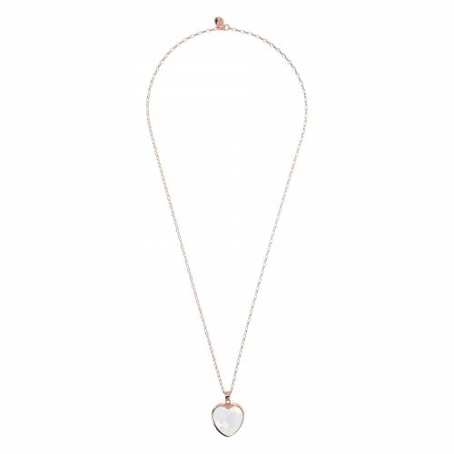 Collana Bronzallure Lunga con Ciondolo Cuore in Pietra