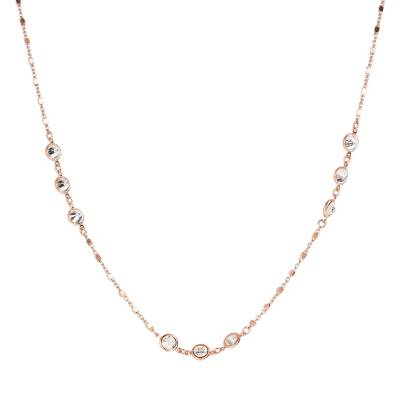 Collana Station Bronzallure con Cubic Zirconia Tondi