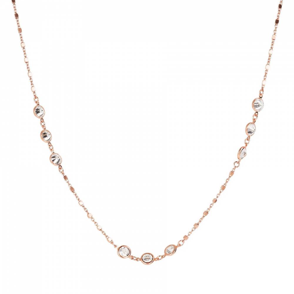 Collana Station Bronzallure con Cubic Zirconia Tondi