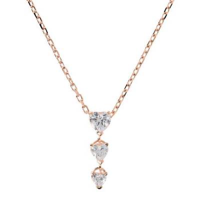 Collana Bronzallure Tre Cuori con Zirconi a scalare